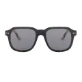 Irwin - Square Dark Demi Clip On Sunglasses for Men & Women
